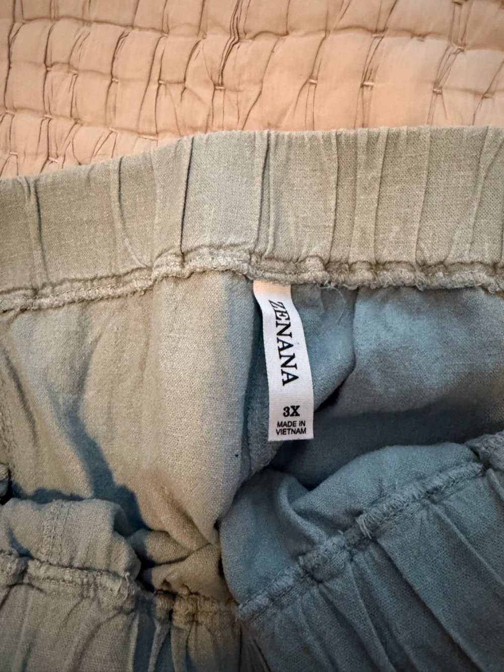 Zenana Outfitters Women’s Mint Sage Lightweight Elastic-Waist Flowy Pants - Picture 3 of 3